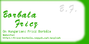 borbala fricz business card